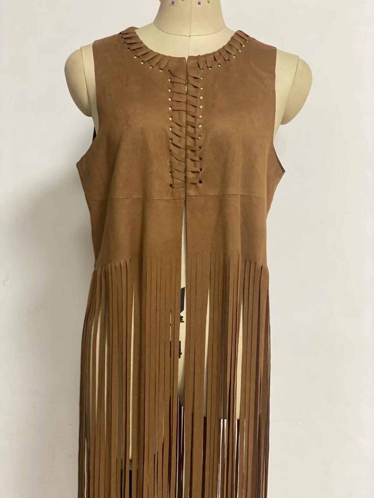 Suede Tassel Vest Coat Women My Store