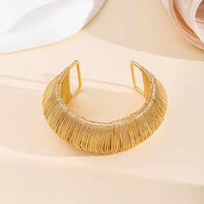 Brushed Exaggerated Alloy C- Shaped Bracelet My Store