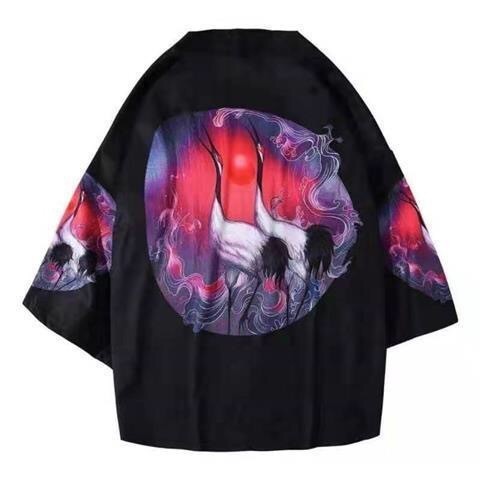 Loose Fitting Men's And Women's Quarter Sleeved Kimono Jacket My Store