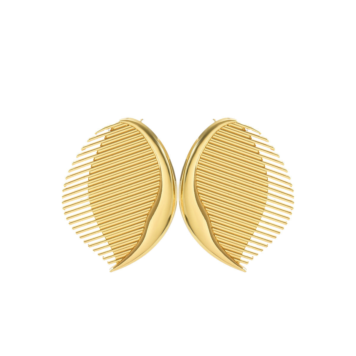 Fashion Women's Earrings Niche Fan-shaped Leaves My Store