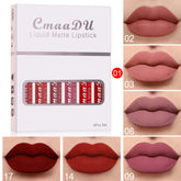 6 Boxes Of Matte Non-stick Cup Waterproof Lipstick Long Lasting Lip Gloss My Store