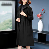 Temperament Western Style Mid-length Below The Knee Plus Size Loose Trench Coat Women My Store