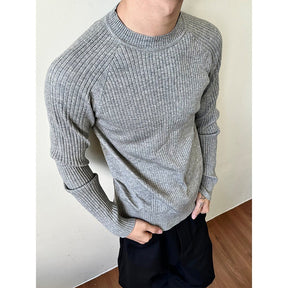 Sunken Stripe Knitted Loose Sweater My Store