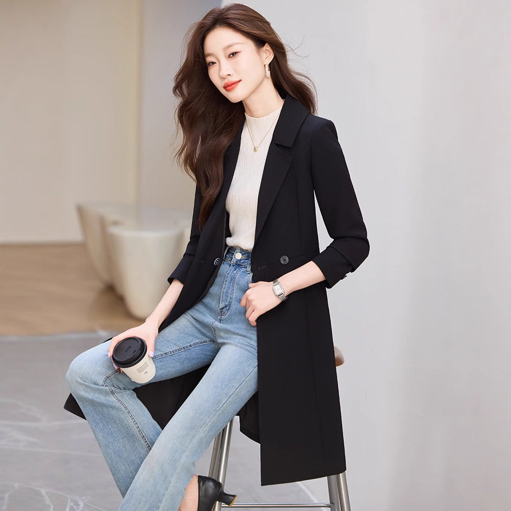 Black Suit Trench Coat Coat For Women Autumn My Store