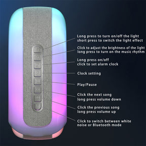 Conch Smart RGB Atmosphere Light Bluetooth Speaker Alarm Clock Wake-up Lamp White Noise Machine For Sleeping Baby APP Control My Store