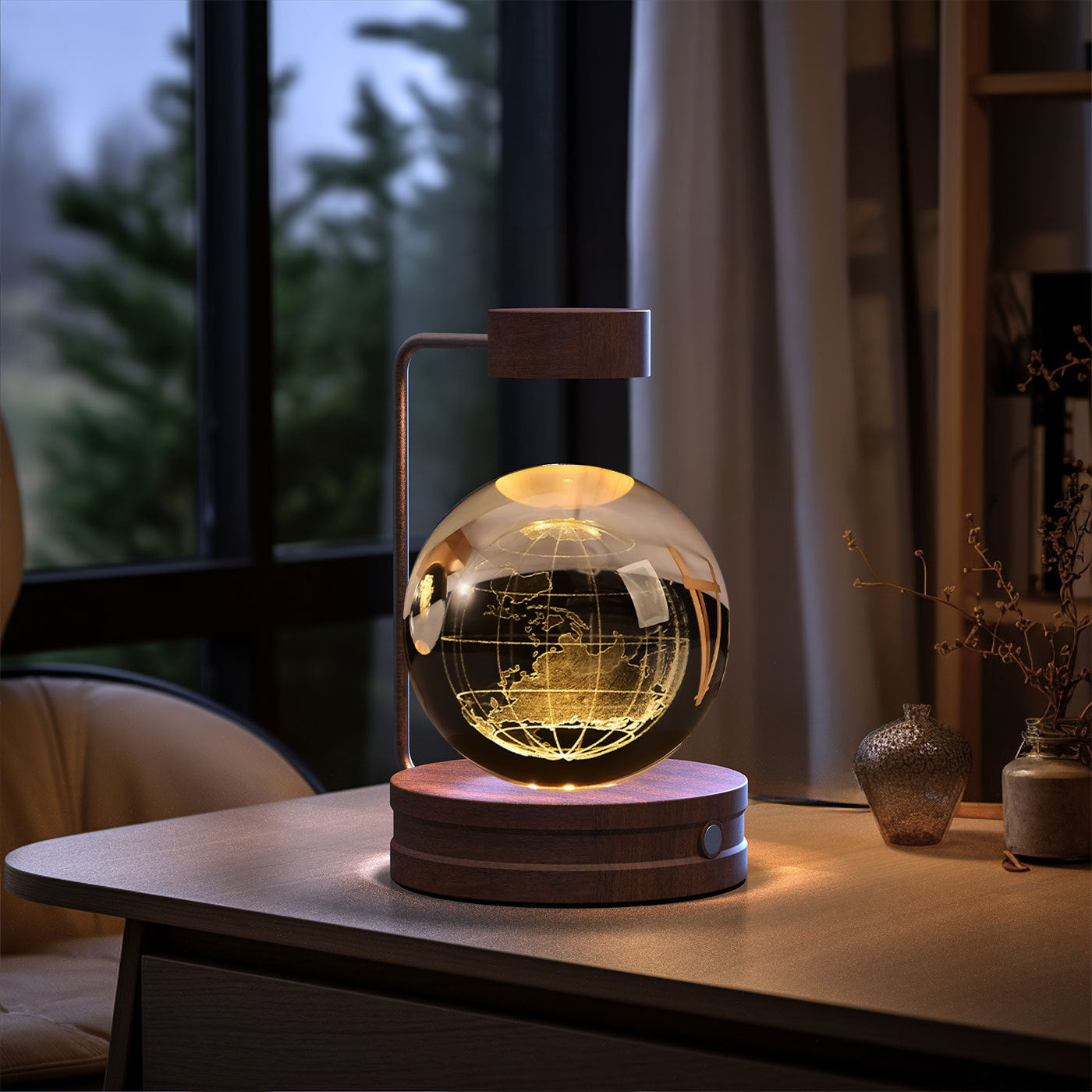 Crystal Ball Cosmic Dinosaur Indoor Night Light USB Power Warm Bedside Light Birthday Gift Night Lamp My Store