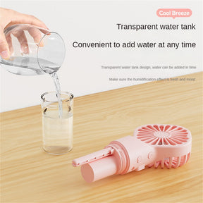 Strong Power Spray Humidification Small Mist Fan Humidification Usb Charging Portable Fan Icy And Refreshing Fan Water Supplement My Store