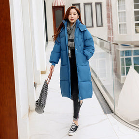 Long Over-the-knee Cotton-padded Coat Women's Loose Down Cotton-padded Jacket My Store