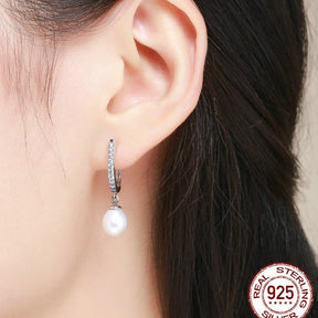 Rhinestone Pearl Personalized Sterling Silver S925 Fashion Stud Earrings For Women My Store