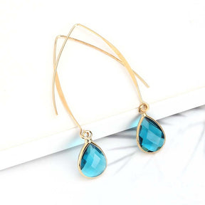 Simple Personality Crystal Water Drop Earrings My Store