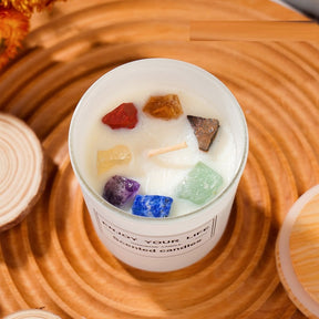 Natural Crystal Stone Aromatherapy Candle Soy Wax Smokeless Candles Gift Box Christmas Hand Gift My Store