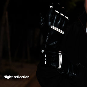 Winter Fleece-lined Thermal And Windproof Riding Leather Gloves My Store