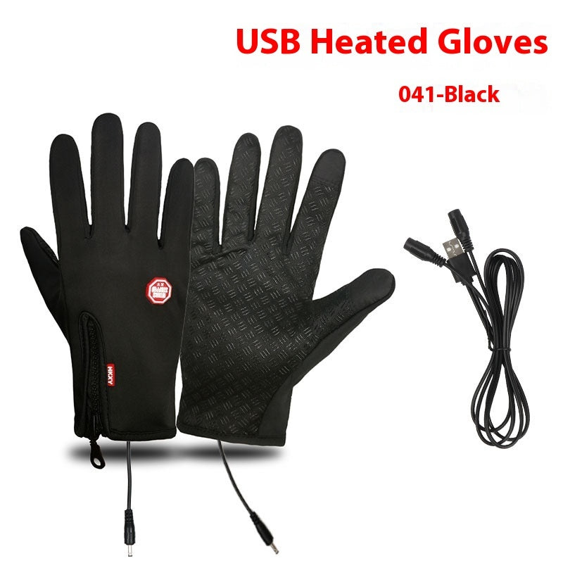 USB Electric Heating Heating Gloves Winter Outdoors Sports Skiing Warm Waterproof Non-slip My Store