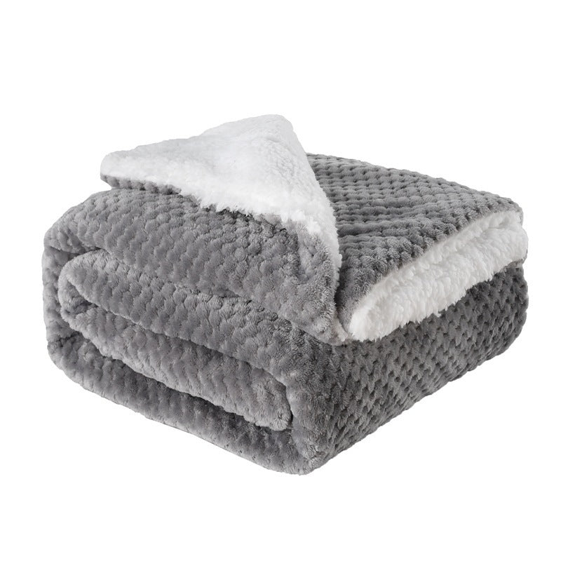 Thickened Flannel Lamb Wool Composite Double Blanket Leisure Blanket Gift Blanket My Store