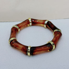 European And American Bamboo Tube Beads Women's Fashion Colored Beads Acrylic Bracelet My Store