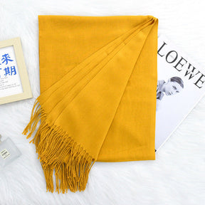 Annual Meeting Warm Cashmere Tassel Scarf My Store