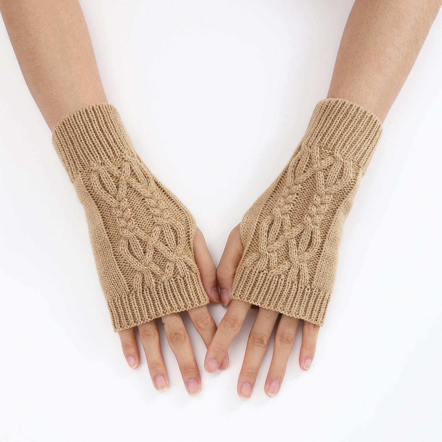 Knitted Half Gloves Female Cute Winter Open Finger Half Finger Student Male And Female Couple Wool My Store