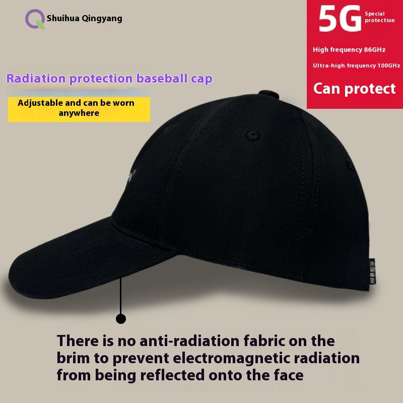 Plus-sized Deepening Radiation Protection Baseball Hat Clothing Silver Fiber My Store