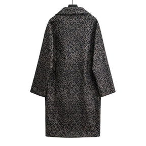 Women's Loose Blended Animal Print Coat My Store