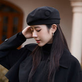 High-grade Buttons Make Your Face Look Smaller In Autumn And Winter Beret My Store