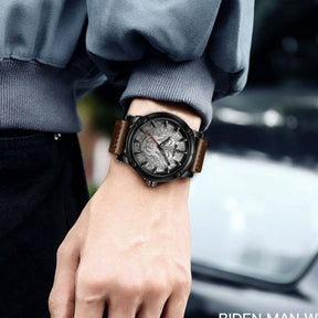 Men's Solid Color Casual Belt Quartz Watch My Store