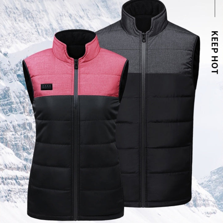 Color Matching Four-control Zone 21 Self-heating Vest V-neck My Store