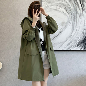 Loose Mid-length Hong Kong Style Coat My Store