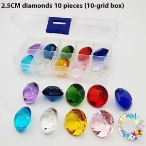 Toy Ten-color Glass Crystal Gem Gift Box Ten-grid Box My Store