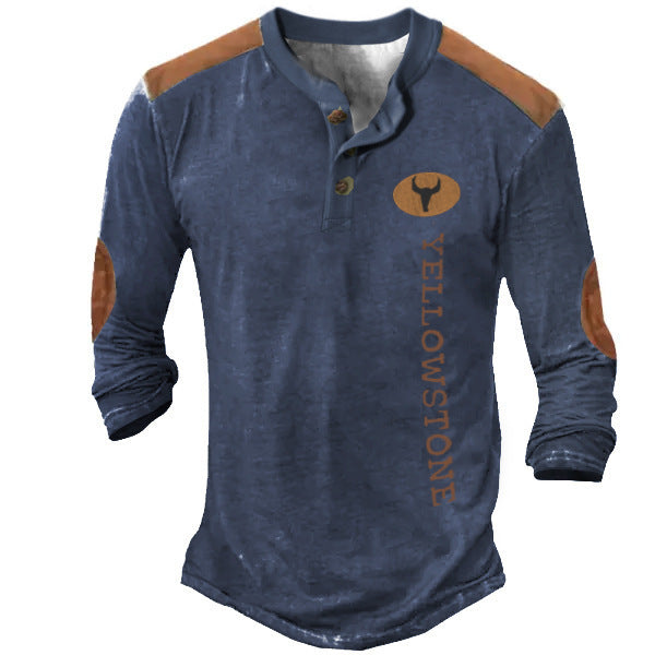 Men's Henley Shirt T-shirt Solid My Store