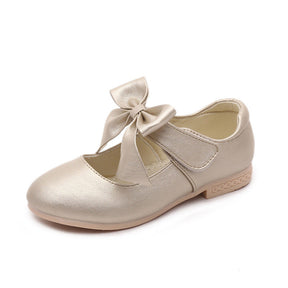 Girls Shoes White Leather Shoes Bowknot Girls Children Princess Shoes My Store