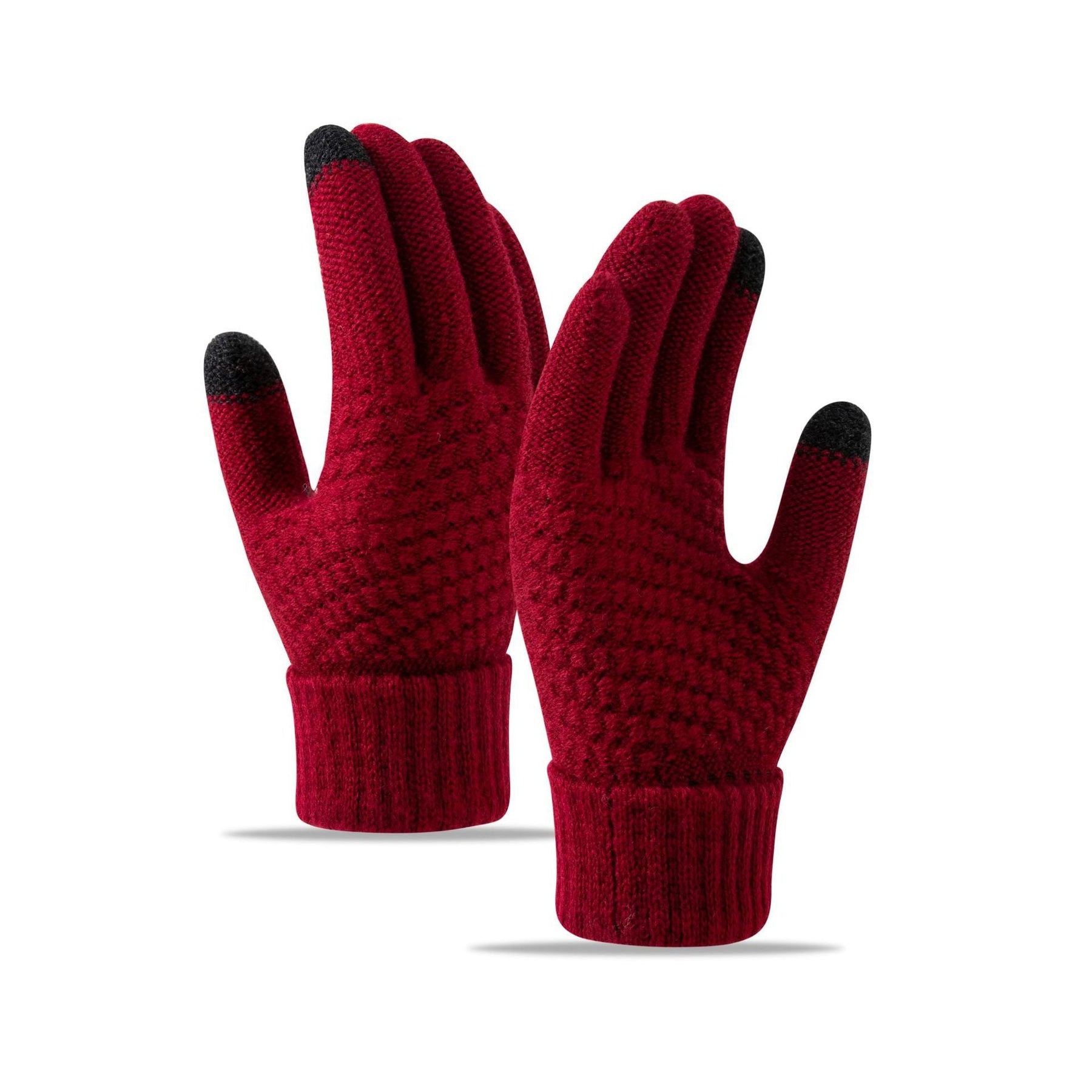 Fleece-lined Wind-proof And Cold Protection Cycling Knitted Warm Gloves My Store