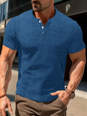 Men's Solid Color Casual Fashion Short Sleeved Shirt My Store