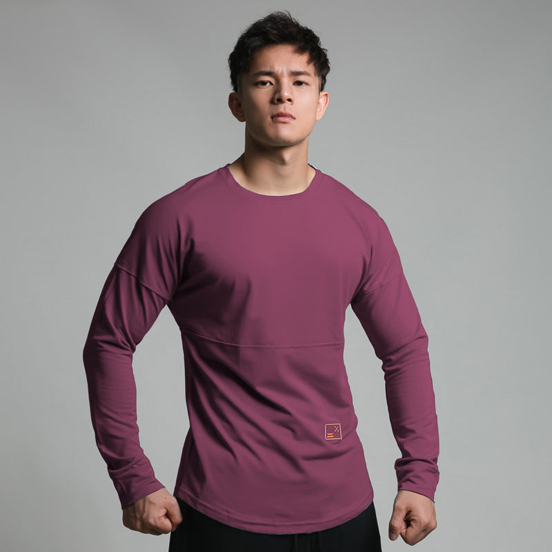 Men's Splice Solid Breathable Fitness Shirt My Store