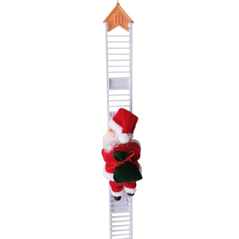 Climbing Ladder Electric Santa Claus Climbing Red Ladder Doll Toy My Store