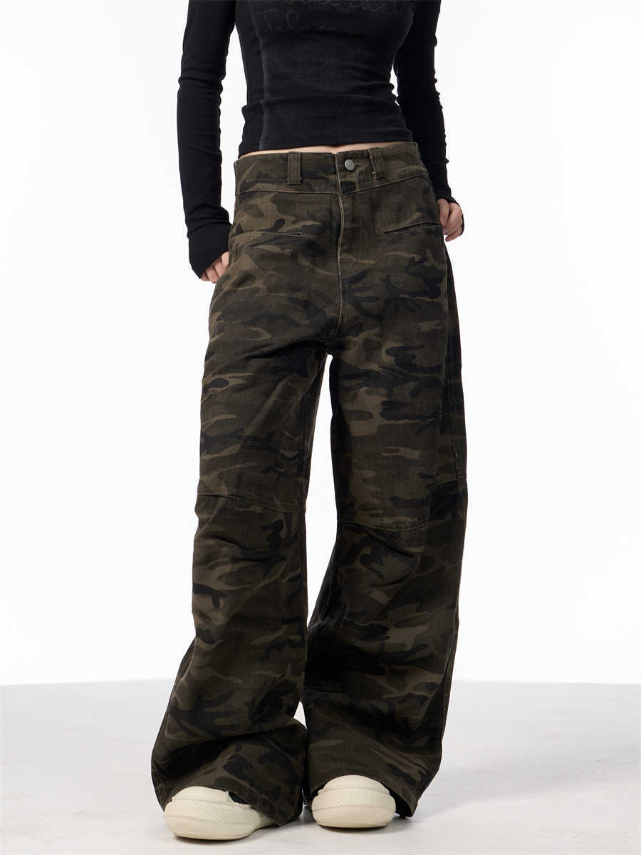 Workwear Camouflage Jeans Women's High Waist Exercise Casual Pants My Store