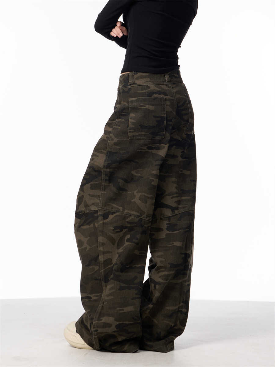 Workwear Camouflage Jeans Women's High Waist Exercise Casual Pants My Store