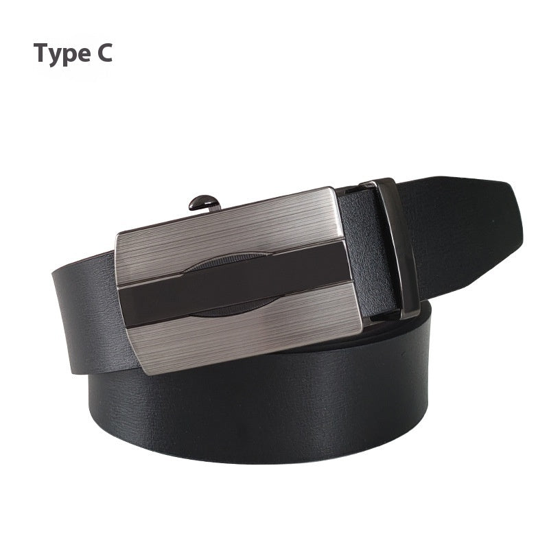 PU Classic Casual Business All-match Automatic Buckle Toothless Men's Belt My Store