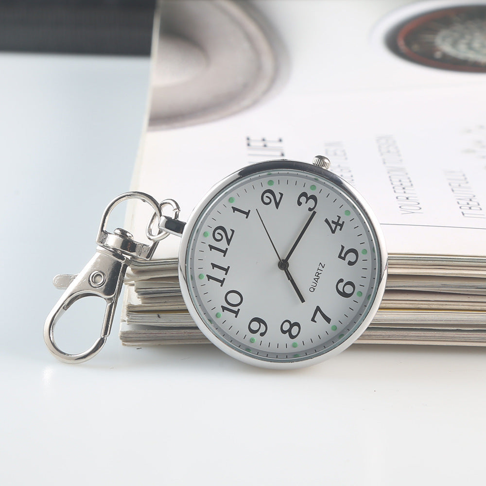 Clear Numbers Luminous Watch Keychain Pocket Watch My Store