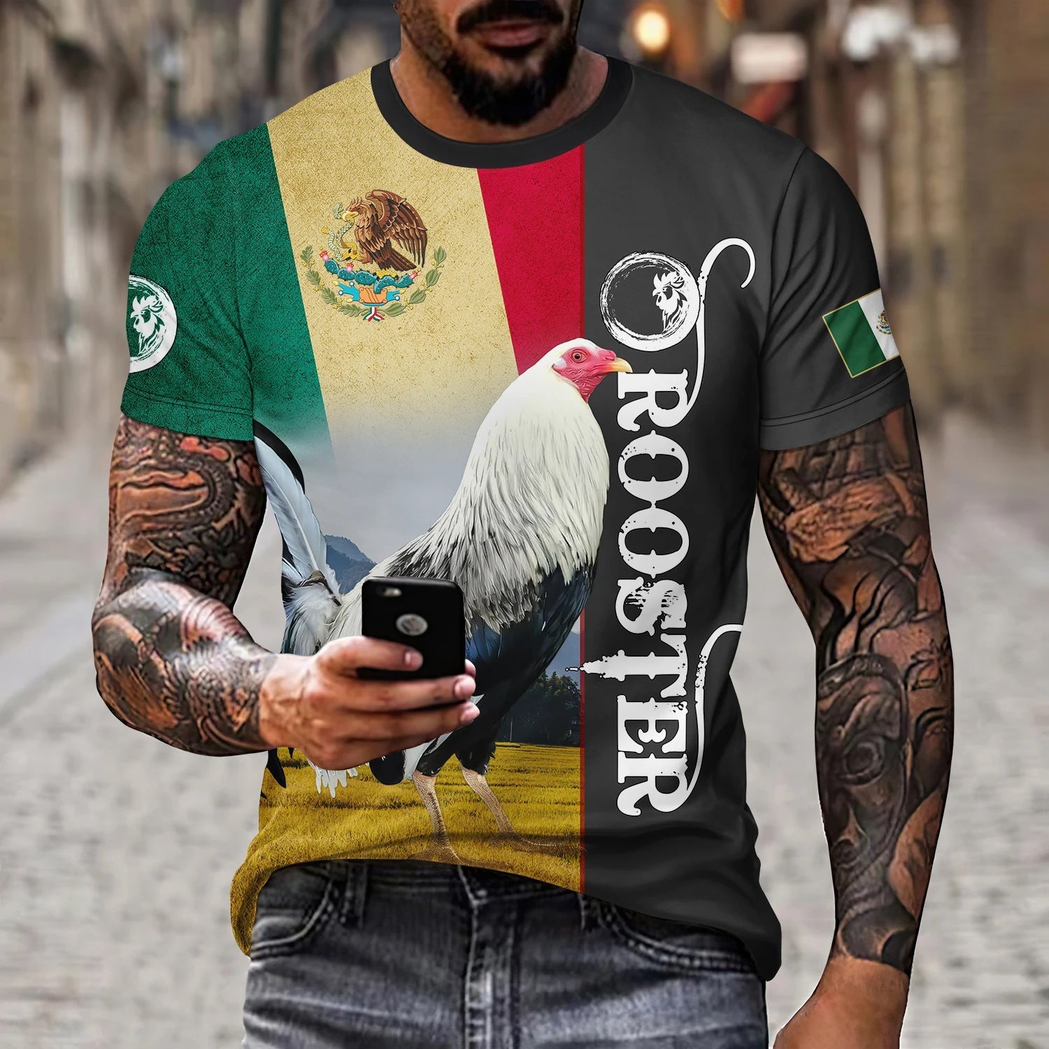 Eagle And Snake T-shirt Loose Round Neck Men's Short Sleeve T-shirt My Store