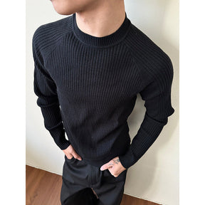 Sunken Stripe Knitted Loose Sweater My Store