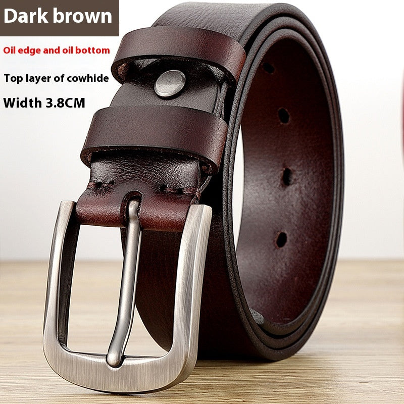 First Layer Cow Leather Belt Men My Store