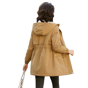 Winter Heavy Industry Fleece-lined Mid-length Trench Coat Lamb Wool Cotton Coat My Store