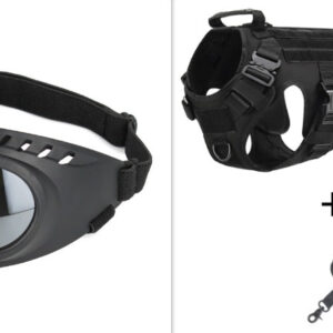 Outdoor Tactical Dog Vest With Leashes