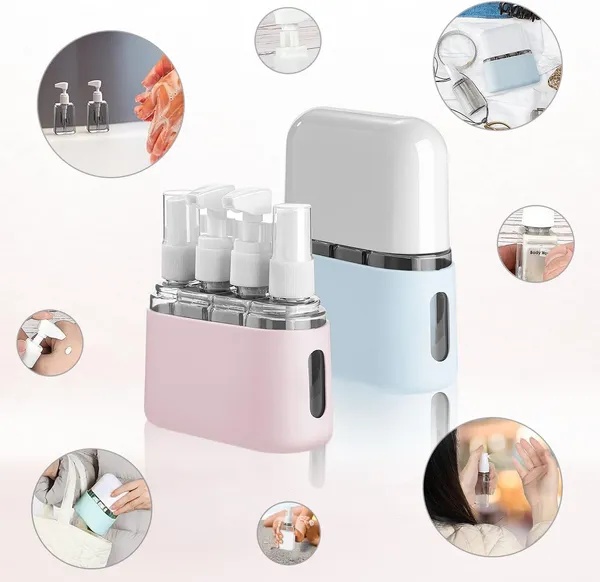 Travel Bottle Set – 8-Pack TSA Approved Travel Size Bottles for Shampoo, Lotion & Toiletries - Image 4