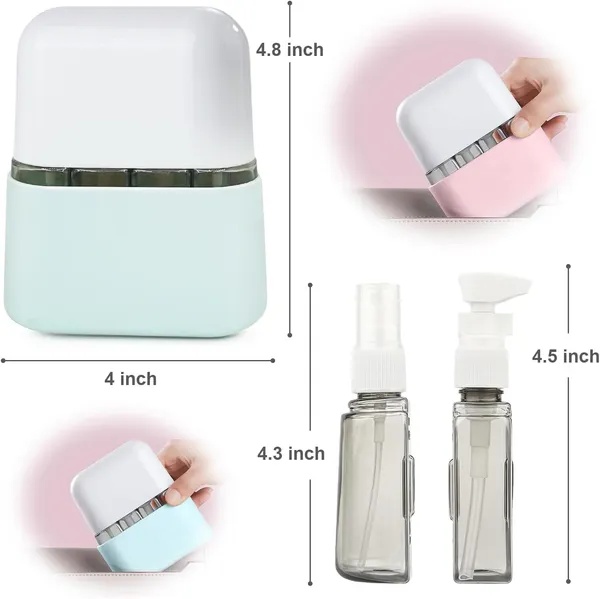 Travel Bottle Set – 8-Pack TSA Approved Travel Size Bottles for Shampoo, Lotion & Toiletries - Image 3
