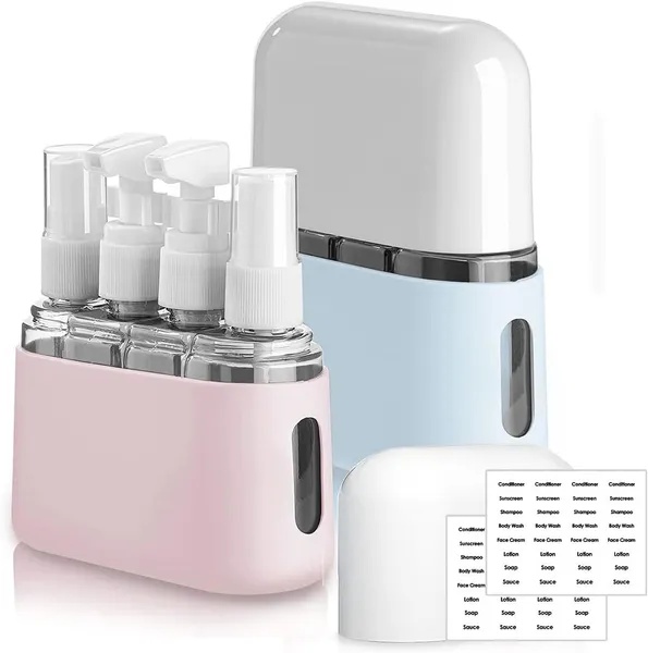 Travel Bottle Set – 8-Pack TSA Approved Travel Size Bottles for Shampoo, Lotion & Toiletries