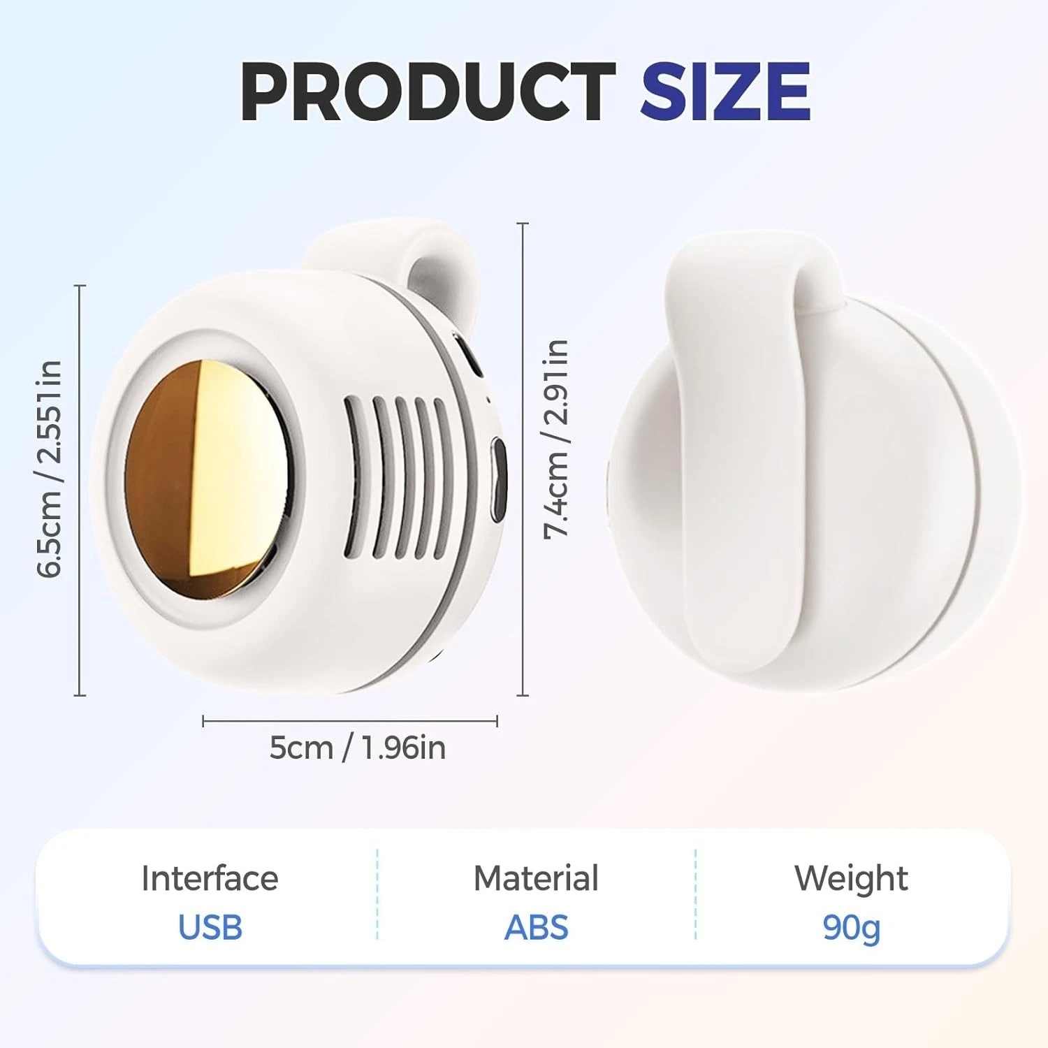 800mAh Portable Clip-On Bladeless Fan with USB-C Charging - Image 3
