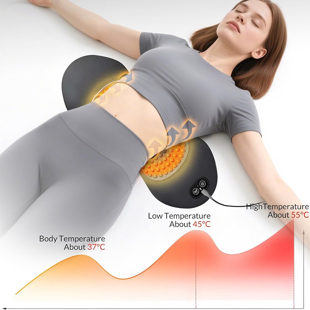 3-in-1 Electric Lumbar Support Pillow with Heat, Vibration and Traction, Triple Fusion Back Massager for Bed or Chair, Lumbar Support Cushion for Lower Back & Spine Support - Image 5