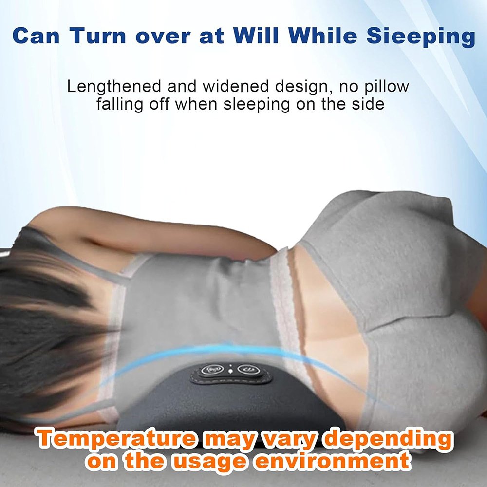 3-in-1 Electric Lumbar Support Pillow with Heat, Vibration and Traction, Triple Fusion Back Massager for Bed or Chair, Lumbar Support Cushion for Lower Back & Spine Support - Image 3