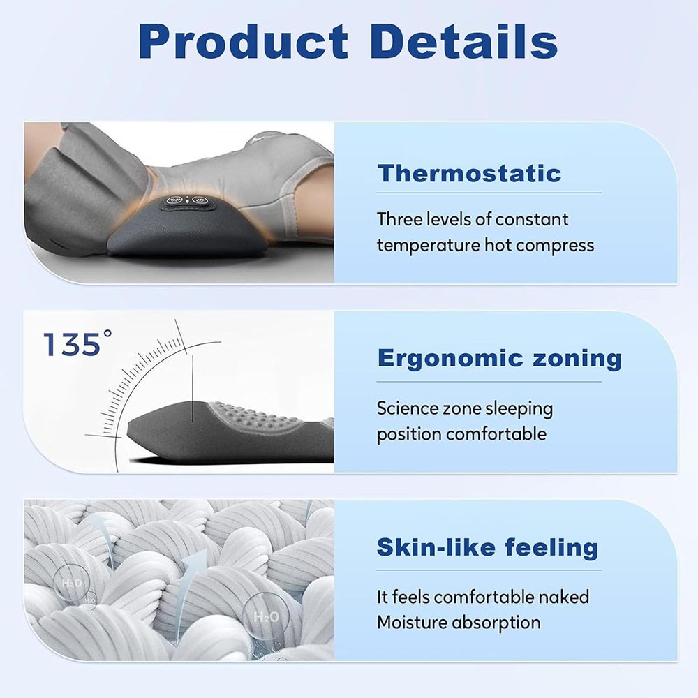 3-in-1 Electric Lumbar Support Pillow with Heat, Vibration and Traction, Triple Fusion Back Massager for Bed or Chair, Lumbar Support Cushion for Lower Back & Spine Support - Image 6